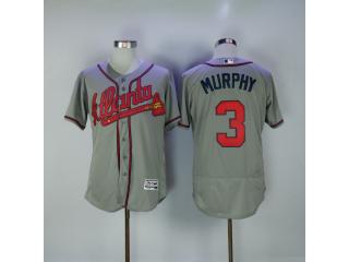 Atlanta Braves 3 Dale Murphy Flexbase Baseball Jersey Gray