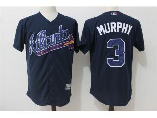 Atlanta Braves 3 Dale Murphy Baseball Jersey Navy Blue