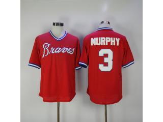 Atlanta Braves 3 Dale Murphy Baseball Jersey red BP version 1980 Retro