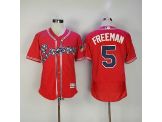 Atlanta Braves 5 Freddie Freeman Flexbase Baseball Jersey Red