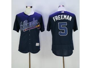 Atlanta Braves 5 Freddie Freeman Flexbase Baseball Jersey Navy Blue