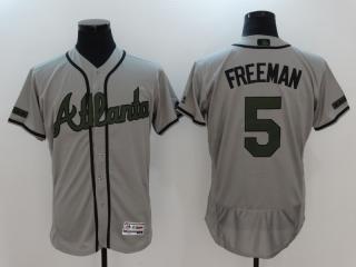 Atlanta Braves 5 Freddie Freeman Flexbase Baseball Jersey Gray