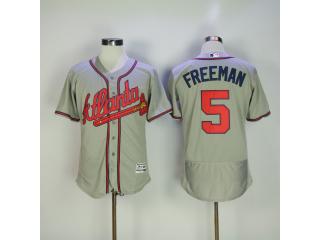 Atlanta Braves 5 Freddie Freeman Flexbase Baseball Jersey Gray