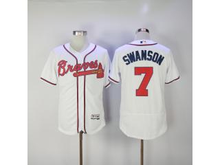 Atlanta Braves 7 Dansby Swanson Flexbase Baseball Jersey White