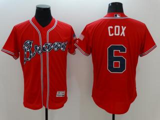 Atlanta Braves 6 Bobby Cox Flexbase Baseball Jersey Red