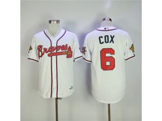 Atlanta Braves 6 Bobby Cox Baseball Jersey White Retro