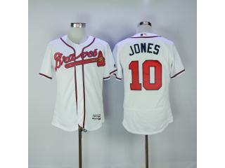 Atlanta Braves 10 Chipper Jones Flexbase Baseball Jersey White