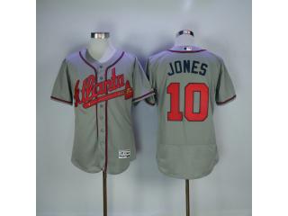 Atlanta Braves 10 Chipper Jones Flexbase Baseball Jersey Gray