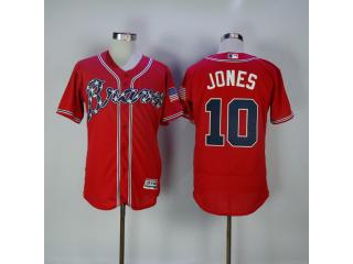Atlanta Braves 10 Chipper Jones Flexbase Baseball Jersey Red