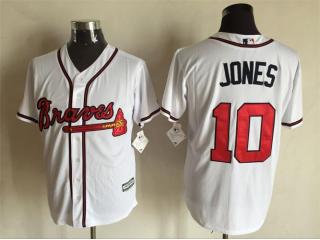 Atlanta Braves 10 Chipper Jones Baseball Jersey White