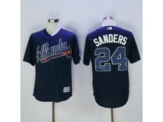 Atlanta Braves 24 Deion Sanders Baseball Jersey White RetroAtlanta Navy Blue