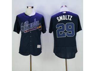 Atlanta Braves 29 John Smoltz Flexbase Baseball Jersey Navy Blue