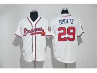 Atlanta Braves 29 John Smoltz Baseball Jersey White Retro
