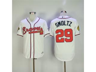 Atlanta Braves 29 John Smoltz Baseball Jersey White Retro