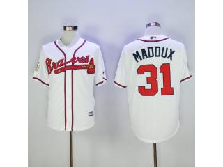 Atlanta Braves 31 Greg Maddux Baseball Jersey White