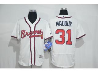 Atlanta Braves 31 Greg Maddux Flexbase Baseball Jersey Navy BlueAtlanta White