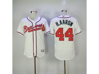 Atlanta Braves 44 Hank Aaron Flexbase Baseball Jersey White