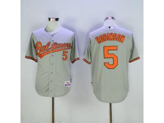 Baltimore Orioles 5 Brooks Robinson Baseball Jersey Gray