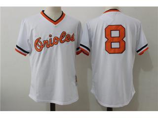 Baltimore Orioles 8 Cal Ripken Baseball Jersey White Retro mesh