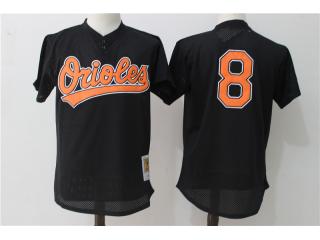 Baltimore Orioles 8 Cal Ripken Baseball Jersey Black Retro mesh