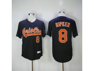 Baltimore Orioles 8 Cal Ripken Baseball Jersey Black Retro
