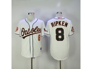 Baltimore Orioles 8 Cal Ripken Baseball Jersey White Retro