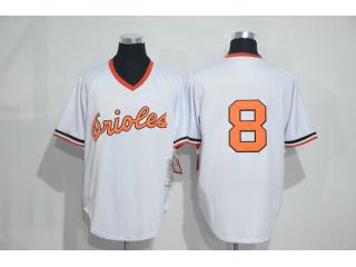 Baltimore Orioles 8 Cal Ripken Baseball Jersey White Retro