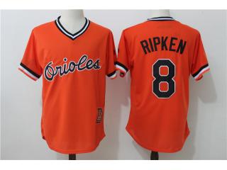 Baltimore Orioles 8 Cal Ripken Baseball Jersey Orange Retro