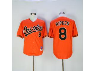 Baltimore Orioles 8 Cal Ripken Baseball Jersey Orange Retro