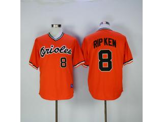 Baltimore Orioles 8 Cal Ripken Baseball Jersey Orange Retro