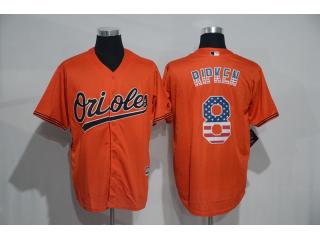 Baltimore Orioles 8 Cal Ripken Baseball Jersey Orange flag version