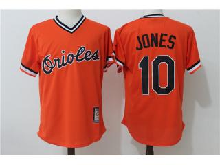 Baltimore Orioles 10 Adam Jones Baseball Jersey Orange Retro