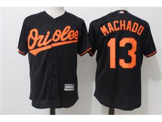 Baltimore Orioles 13 Manny Machado Baseball Jersey Black Retro mesh