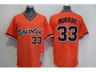 Baltimore Orioles 33 Eddie Murray Baseball Jersey Orange Retro