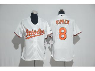 Women Baltimore Orioles 8 Cal Ripken Baseball Jersey White