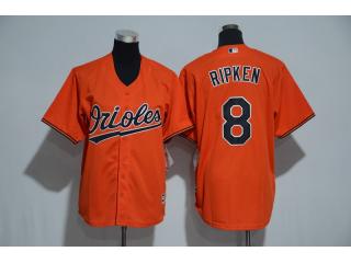 Youth Baltimore Orioles 8 Cal Ripken Baseball Jersey BlackYouth Orange