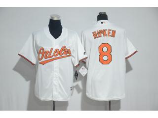 Youth Baltimore Orioles 8 Cal Ripken Baseball Jersey White