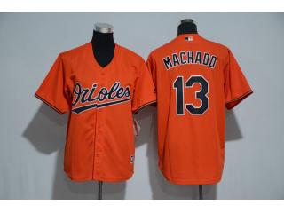 Youth Baltimore Orioles 13 Manny Machado Baseball Jersey Orange