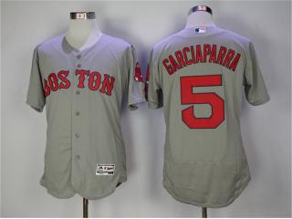 Boston Red Sox 5 Nomar Garciaparra Flexbase Baseball Jersey Gray
