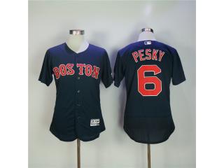 Boston Red Sox 6 Johnny Pesky Flexbase Baseball Jersey Navy Blue
