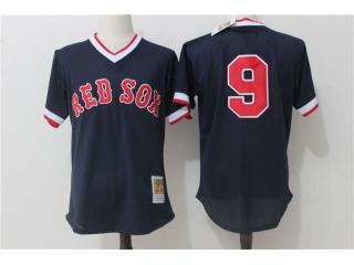 Boston Red Sox 9 Ted Williams Baseball Jersey Black Retro mesh