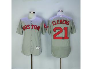 Boston Red Sox 21 Roger Clemens Flexbase Baseball Jersey Gray