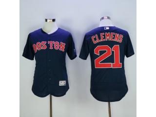 Boston Red Sox 21 Roger Clemens Flexbase Baseball Jersey Navy Blue