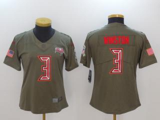 Women Tampa Bay Buccaneers 3 Jameis Winston Olive Salute To Service Limited Jersey