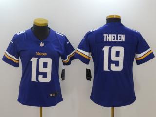 Women Minnesota Vikings 19 Adam Thielen Football Jersey Legend Purple