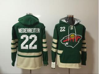 2018 Classic Minnesota Wild 22 Nino Niederreiter Ice Hoodies Hockey Jersey Green