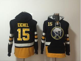 Classic Buffalo Sabres 15 Jack Eichel Ice Hoodies Hockey Jersey Black