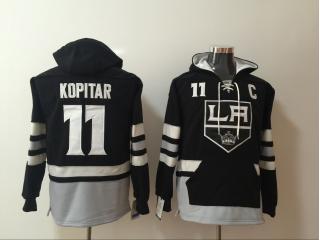 Classic Los Angeles Kings 11 Anze Kopitar Ice Hoodies Hockey Jersey Black
