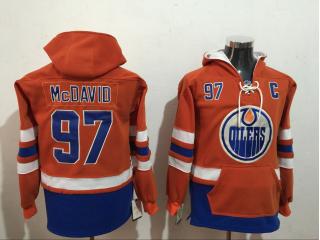 Classic Edmonton Oilers 97 Connor McDavid Ice Hoodies Hockey Jersey Orange