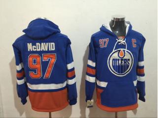 Classic Edmonton Oilers 97 Connor McDavid Ice Hoodies Hockey Jersey BlueIce Orange
